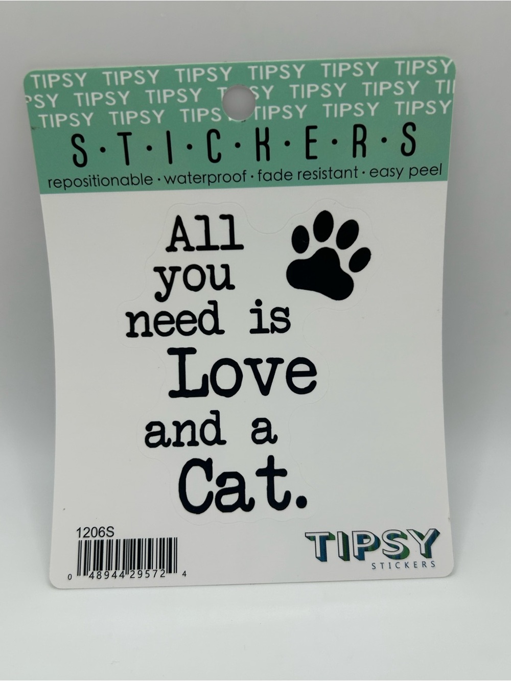"All You Need is Love and a Cat" Sticker 🐾